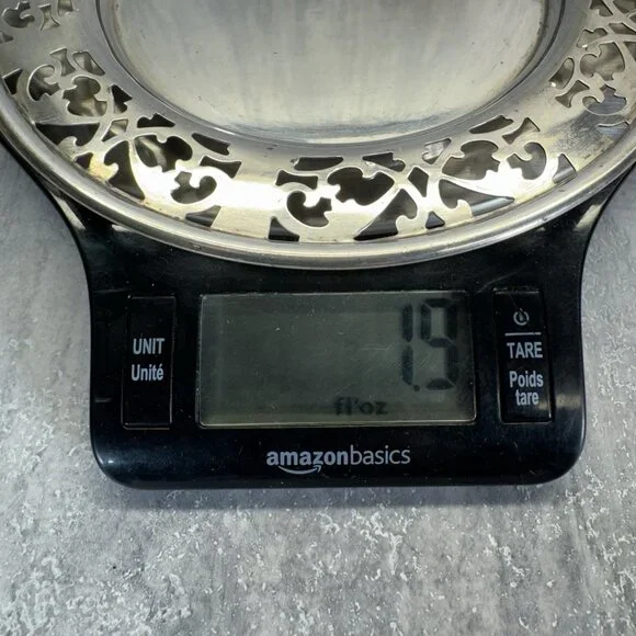 Vtg Roden Brother Sterling Silver Ashtray With Glass Insert 53 Grams 1.9 Fl Oz - Picture 11 of 11